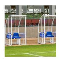 Aluminum Soccer Team Shelter with polycarbonate roof